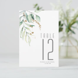 Dreamweaver Greenery Table Number Green/Blue ID817 Kaart