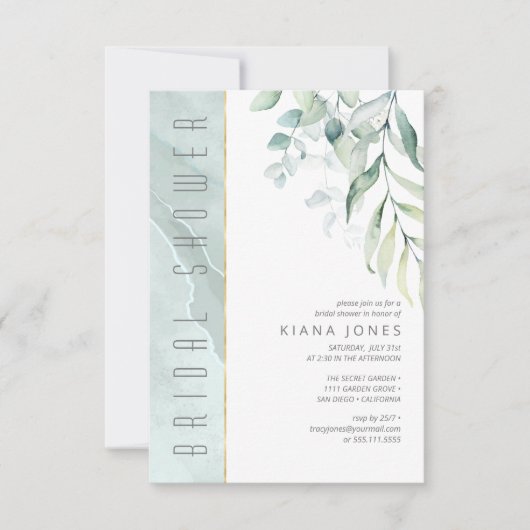 Dreamweaver Greenery Vrijgezellenfeest Green/Blue  Kaart (Voorkant)