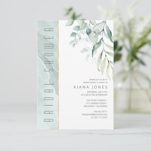 Dreamweaver Greenery Vrijgezellenfeest Green/Blue  Kaart (Staand voorkant)