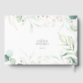 Dreamweaver Greenery Wedding Blue Green ID817 Gastenboek (Achterkant)