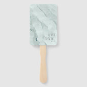 Dreamweaver Greenery Wedding Ceremony Green/Blue I Handwaaier (Achterkant)