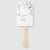 Dreamweaver Greenery Wedding Ceremony Green/Blue I Handwaaier (Voorkant)