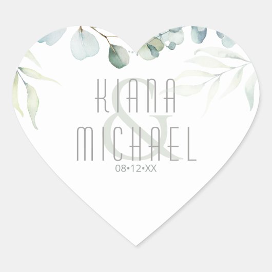 Dreamweaver Greenery Wedding Green/Blue ID817 Clas Hart Sticker (Voorkant)