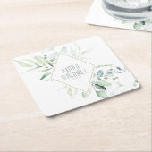 Dreamweaver Greenery Wedding Green/Blue ID817 Kartonnen Onderzetters (Schuin)