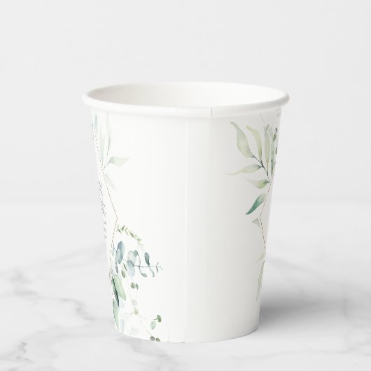 Dreamweaver Greenery Wedding Green/Blue ID817 Papieren Bekers (Rechts)