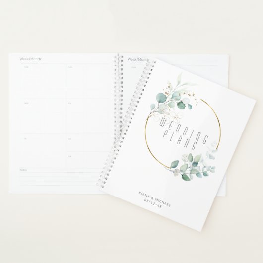 Dreamweaver Greenery Wedding Green/Blue ID817 Planner (Display)