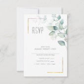 Dreamweaver Greenery Wedding Green/Blue ID817 RSVP Kaartje (Voorkant)