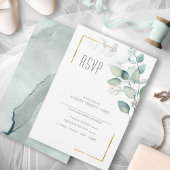 Dreamweaver Greenery Wedding Green/Blue ID817 RSVP Kaartje