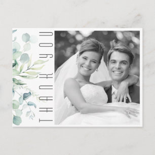 Dreamweaver Greenery Wedding Hartelijk dank voor u Aankondigingskaart