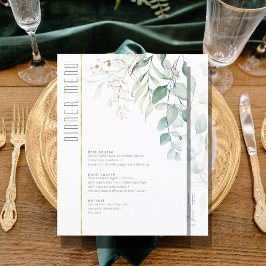 Dreamweaver Greenery Wedding Menu V2 Green/Blue ID