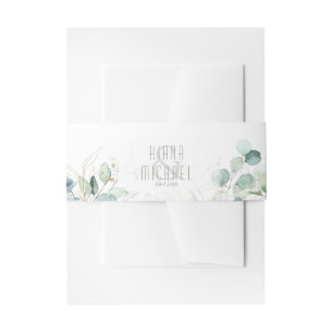 Dreamweaver Greenery Wedding V1 Green/Blue ID817 Uitnodigingen Wikkel
