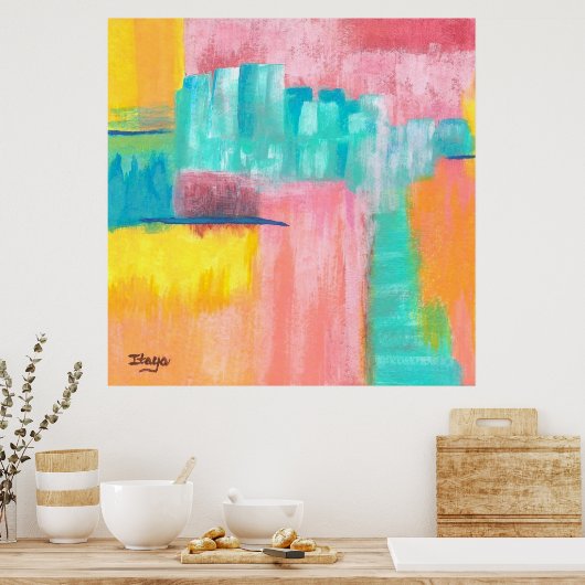 Dreamweaver Grote Abstracte kunst Oorspronkelijk s Poster (Keuken)