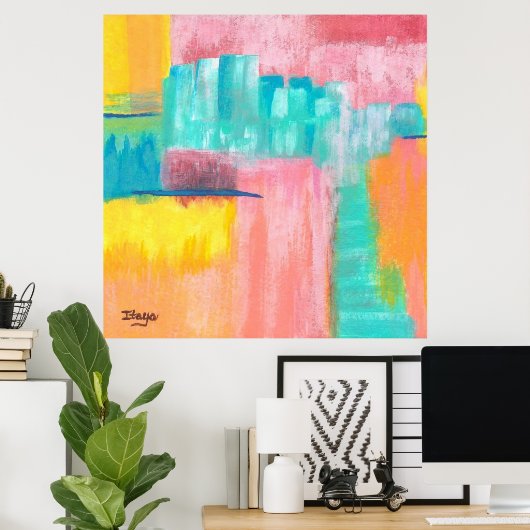 Dreamweaver Grote Abstracte kunst Oorspronkelijk s Poster (Thuiskantoor)