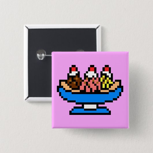 Dreamweaver Ice Cream Vierkante Button 5,1 Cm (Voorkant /achterkant)