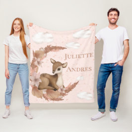 Dreamweaver kleine Bambi en wolken| Blowers Baby N Fleece Deken
