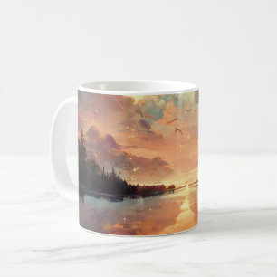 Dreamweaver Lake and Sunset Landschapsverf Koffiemok