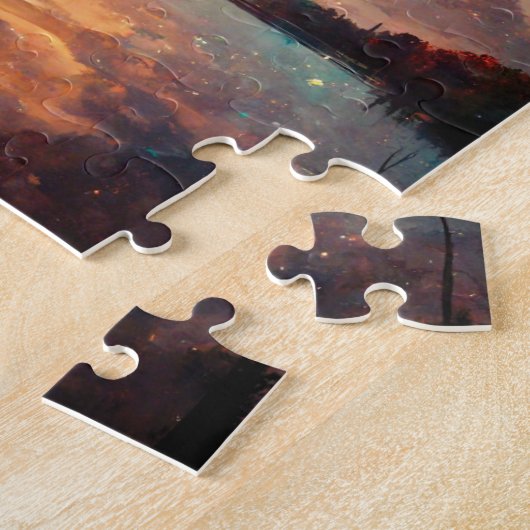 Dreamweaver Lake and Sunset | Landschapsverf Legpuzzel (Zijkant)