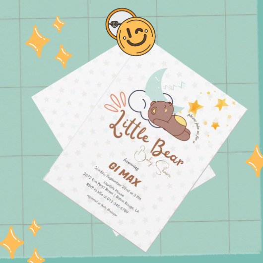 Dreamweaver Little Beer Cloud and Star Baby shower Kaart