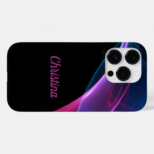 Dreamweaver Magenta en Blue Sweep Artwork Case-Mate iPhone Case (Achterkant (horizontaal))