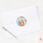 Dreamweaver Mermaid Bedankt Ronde Sticker (Envelop)