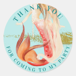 Dreamweaver Mermaid Bedankt Ronde Sticker