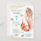 Dreamweaver Mermaid Birthday Party Invitation Kaart (Voorkant)
