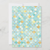 Dreamweaver Mermaid Birthday Party Invitation Kaart (Achterkant)