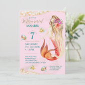 Dreamweaver Mermaid Birthday Party Kaart (Staand voorkant)
