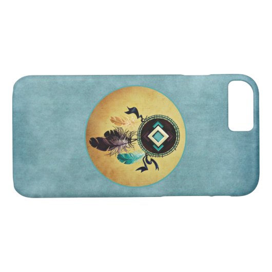 Dreamweaver met turkooisaccenten Case-Mate iPhone case (Achterkant (Horizontaal))