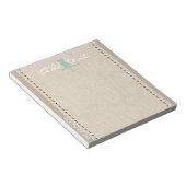 Dreamweaver Mint Stitch Cat Linen Kijk Tekst toevo Notitieblok (Schuin)