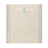 Dreamweaver Mint Stitch Cat Linen Kijk Tekst toevo Notitieblok (Voorkant)