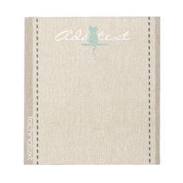 Dreamweaver Mint Stitch Cat Linen Kijk Tekst toevo Notitieblok