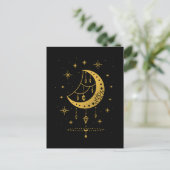 Dreamweaver Moon Spirituele Crescent Astronomie Briefkaart (Staand voorkant)