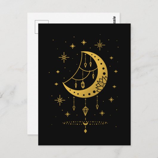 Dreamweaver Moon Spirituele Crescent Astronomie Briefkaart (Voorkant / Achterkant)