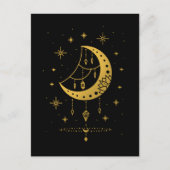 Dreamweaver Moon Spirituele Crescent Astronomie Briefkaart (Voorkant)