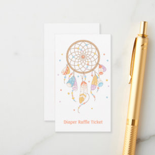 Dreamweaver New Baby Shower Diaper Raffle Ticket Informatiekaartje