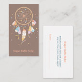 Dreamweaver New Baby Shower Diaper Raffle Ticket Informatiekaartje (Voorkant / Achterkant)