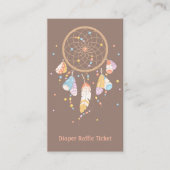 Dreamweaver New Baby Shower Diaper Raffle Ticket Informatiekaartje (Voorkant)