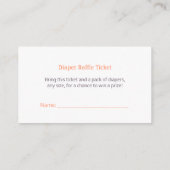 Dreamweaver New Baby Shower Diaper Raffle Ticket Informatiekaartje (Achterkant)