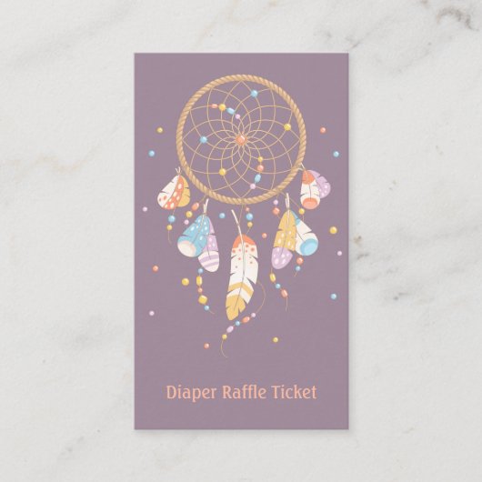 Dreamweaver New Baby Shower Diaper Raffle Ticket Informatiekaartje (Voorkant)