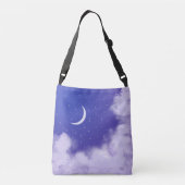 Dreamweaver Night Sky met Crescent Moon Crossbody Tas (Achterkant)