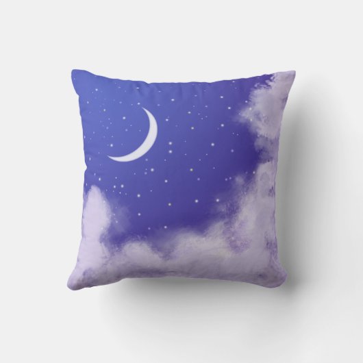 Dreamweaver Night Sky met Crescent Moon Kussen (Achterkant)