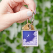 Dreamweaver Night Sky met Crescent Moon Sleutelhanger (Hand)