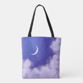 Dreamweaver Night Sky met Crescent Moon Tote Bag (Achterkant)