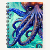 Dreamweaver Octopus Blue Ocean Wave Pop Art Notitieboek (Voorkant)