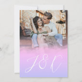 Dreamweaver Ombre Butterfly Foto Overlay Wedding Kaart (Achterkant)