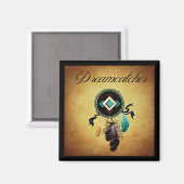 Dreamweaver op een gouden achtergrond magneet (Voorkant / Achterkant)