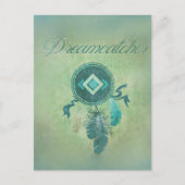 Dreamweaver op een misty groene achtergrond briefkaart (Voorkant)