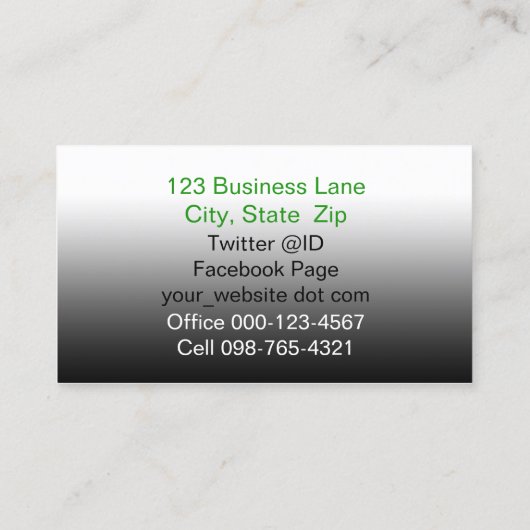 Dreamweaver Oranje en Green Sweep Visitekaartje (Achterkant)