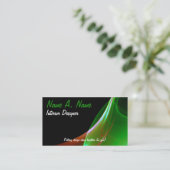 Dreamweaver Oranje en Green Sweep Visitekaartje (Staand voorkant)